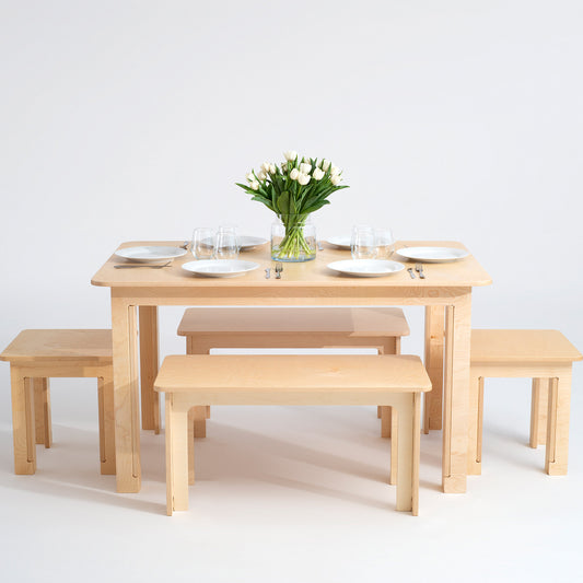 Maple Dining Table Set for Six